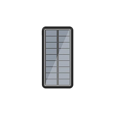 ALCR Banco de energía Solar de 80000mah, Cargador rápido para Panel de batería de teléfono con luz de Camping 4usb batería Externa Powerbank Negro
