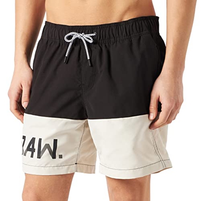 G-STAR RAW, hombres Bañador Dirik Raw Number, Negro (dk black A505-6484), L