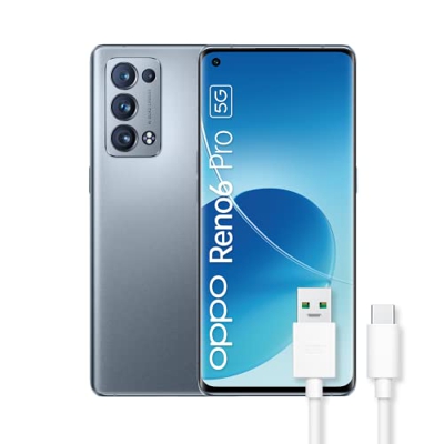 OPPO Reno 6 Pro 5G - Teléfono Móvil libre, 12GB+256GB, Cámara 50+16+13+2 MP, Smartphone Android, Batería 4500mAh, Carga Rápida 65W, Dual SIM, Cable US