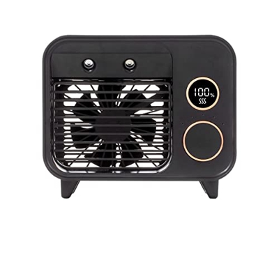 Ventiladores personales Humidificador de ventilador de enfriamiento de agua de aire de aire de aire acondicionado portátil DIRIGIÓ Luz 5 velocidades e