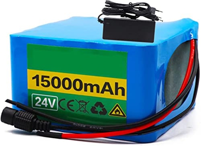 stdpcxz 24V 15Ah Batería De Litio, 6S5P Batería De Bicicleta Eléctrica con BMS + Cargador 25.2V 2A, para Monociclo Eléctrico De Auto Equilibrio Scoote