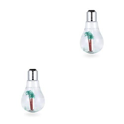LEELLY Humidificador de Aire, 2 Juegos de Bombillas, humidificador de Aire, 400ml, LED, difusor de Aroma para Dormitorio con luz Nocturna, humidificac características
