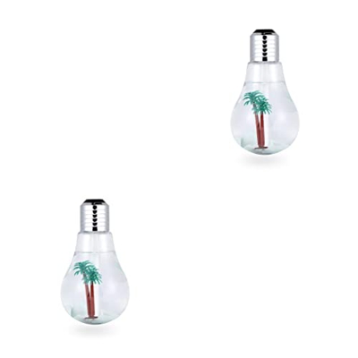 LEELLY Humidificador de Aire, 2 Juegos de Bombillas, humidificador de Aire, 400ml, LED, difusor de Aroma para Dormitorio con luz Nocturna, humidificac