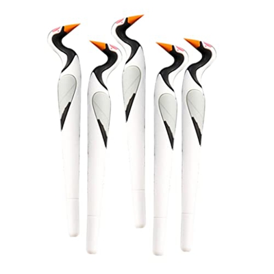Heall 5pcs lápices de pájaros Lindos Silicona Suave Gel Tink Rollerball bolígrafo Creativo bolígrafo para niños Amigos colega (Tinta Negra) lápices y 