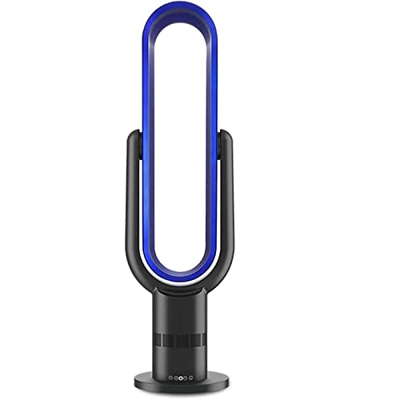 Habiba Ventilador de pie Alta energía 10 Modos Ventilador de Torre 10 Horas Temporizador Pedestal Control Remoto Ventilador silencioso sin aspas para 