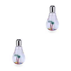 Humidificador de escritorio USB 2 juegos de humidificador de aire con bombilla eléctrica 400 ml Difusor de aroma de nebulización LED Decoración recarg en oferta