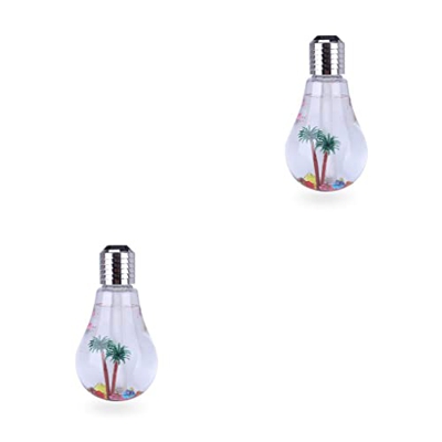 Humidificador de escritorio USB 2 juegos de humidificador de aire con bombilla eléctrica 400 ml Difusor de aroma de nebulización LED Decoración recarg