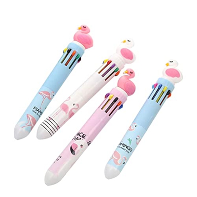 Heall Pen de Multicolor retráctil 10 Colores Bolden Gel Tinta Subsuble de la Oficina Pen Suministros 4 PCS Pen Pen, lápices y Suministros de Escritura