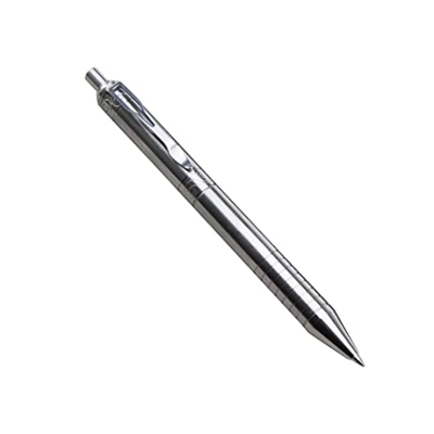 Obelunrp Titanium Fountain Pen Business Office Firma Pen Bolete Pen Pape Pocket Push Tipo de botón Tipo de Metal 1pc Aleación de Titanio Firma de Bols