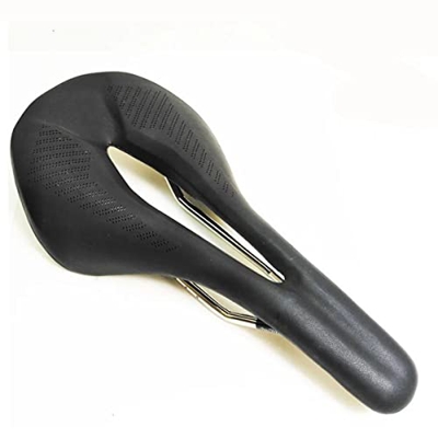 JINPENGRAN Silla De Bicicleta, Silla De Bicicleta Sillín Hueco De Titanio Ferrocarril Imitación De Cuero Accesorios para Bicicletas,B