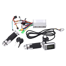 BuyWeek - Controlador de Motor sin escobillas para Bicicleta eléctrica 802, Kit de Agarre con Pantalla LCD, 36 V, 48 V, 350 W, Scooter eléctrico, 3 Mo características