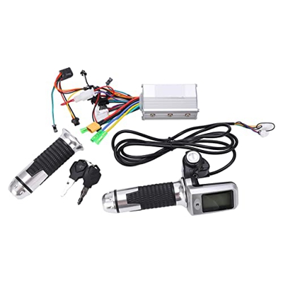 BuyWeek - Controlador de Motor sin escobillas para Bicicleta eléctrica 802, Kit de Agarre con Pantalla LCD, 36 V, 48 V, 350 W, Scooter eléctrico, 3 Mo