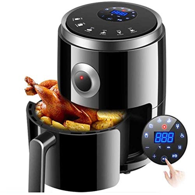 Freidora De Aire Eléctrica De 3,2 L con Pantalla LCD Táctil, Mini Horno De 1200 W, Cocina Saludable Sin Aceite, Olla Profunda Eléctrica, Control De Te