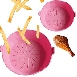 2 pcs Olla de Silicona para Freidora de Aire, Accesorios Airfryer, Alfombrilla para Freidora de Aire,Silicona Freidora Aire Reutilizables Antiadherent en oferta
