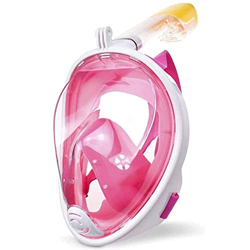 Máscara de esnórquel de Cara Completa, máscara de Buceo antivaho y a Prueba de Fugas panorámica de 180 ° fácil de Respirar, Adecuada para Adultos y Ad precio