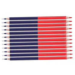 Heall Reparte de lápiz Rojo Azul Carpintero de Dibujo lápiz Dual Cabeza borrable lápiz 12pcs lápices, lápices y Suministros de Escritura en oferta