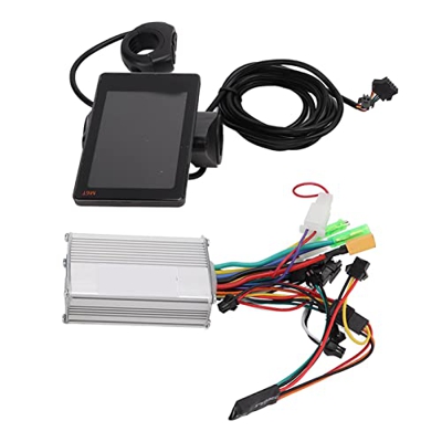 BuyWeek Kit de Controlador de Motor sin escobillas para Bicicleta eléctrica, 24/36/48V 350W 3 Modos Controlador sin escobillas M6T Pantalla LCD Vertic