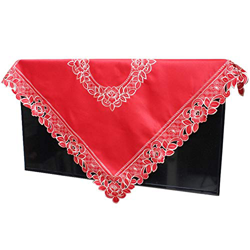 TV Cover Red Quarter TV Cover Bed Side Table Refrigerator Washer Cover(Color: Red Size: 130 * 130 cm) (Red 145 * 145 cm) precio