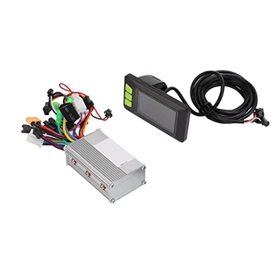 BuyWeek 36/48/60V 350W Kit de controlador de motor sin escobillas, controlador de onda sinusoidal de 3 modos de bicicleta eléctrica con kit de medidor