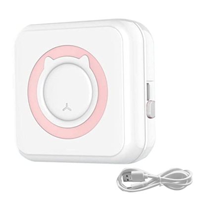Heall Impresora térmica de Bolsillo Mini Impresora Incorrecta Impresora inalámbrica portátil Impresión de impresión Rosa 2 de Oficina Equipo electróni