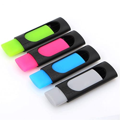 Heall 4pcs Errorador estudiantil escribiendo Dibujo borrado de papelería de Goma de Borrador de lápices portátiles para la Escuela de oficinas La Escu