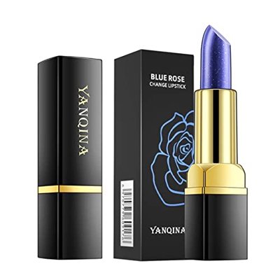 Dusehu Labial Azul Hidratante - Lápices labiales Azules hidratantes antiadherentes,Lápiz Labial hidratante de Larga duración para Mujer