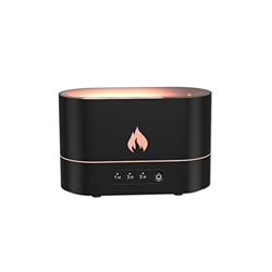 Humidificador de aire Humidificador de aire de escritorio de 300 ml Difusor de aroma de llama de simulación de agua silenciosa con temporizador de luz en oferta