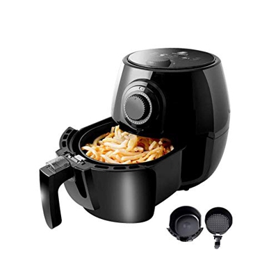 Freidora Eléctrica De Aire Caliente 1500 Watts Capacidad Extra Grande 5.2L / 5.5Qt, para Una Cocina Saludable Sin Aceite, con Temporizador Automático 