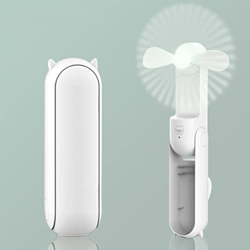 Ventilador de mano portátil Ventilador plegable USB Recargable Flujo de aire ajustable Ventilador de bolsillo silencioso con 2000 mAh Powerbank Máx.24 en oferta