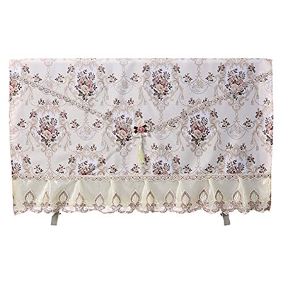 Wall-Mounted LCD Curved General Fabric 23 Inch TV Cover(Size: 37-40 in Color: Coffee Color Lace) (Coffee Colored Fabric 60 in)
