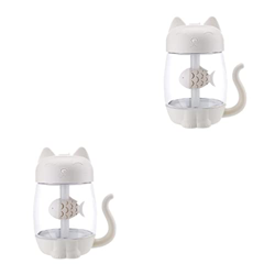 LEELLY Humidificador de Escritorio USB 2 Juegos de humidificador de Aire con luz LED Temporización Recargable por USB Rociador de Niebla de Mesa Difus características