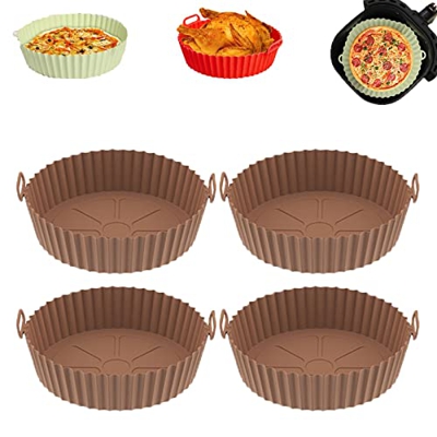 Bandeja Para Hornear De Silicona Para Freidora De Aire, Revestimientos De Silicona Para Freidora De Aire, Revestimientos De Silicona Para Freidora De 