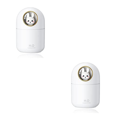 LEELLY Humidificador para Dormitorio, 2 Juegos de Bonitos humidificadores, difusor de Aire USB, para Sala de Estar, Dormitorio, Oficina, rociador, pro
