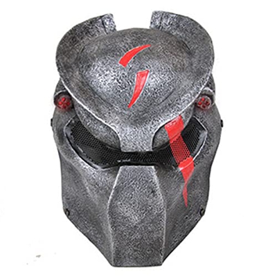 YeSbTx Predator Alien Warrior Wolf Airsoft Mask Halloween Fiest Farty Pintball Mask Props with DIRIGIÓ Luces (Color : Predator - a)