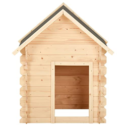 Wakects Casa para Perros Al Aire Libre, Casa para Perros con Techo de Pico Resistente para Exteriores para Perros en oferta