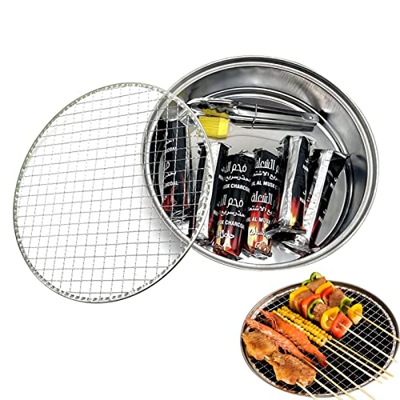 Dificato 10 Pcs Parrilla de carbón - Desechables Barbacoa Carbón Barbacoa Portátil Listo para Usar,Barbacoa portátil para Barbacoa, artículos Desechab