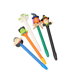Heall 3pcs Halloween Pen Creative Cartoon Pen Polymer Clay Ballpoint Pen para Estudiante, Tres lápices de bolígrafo aleatorios y Suministros de Escrit en oferta