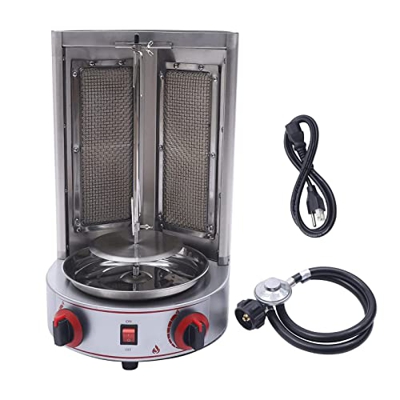 Máquina de Parrilla Propano Doner Kebab Máquina Vertical Gas Asador Shawarma Máquina Spinning Doner, para restaurantes Familiares Reuniones Picnics
