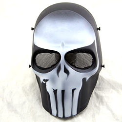 YeSbTx Ejército Salem Airsoft Paintball Cosplay Halloween Skull Mask (Color : Paintball Mask - M) precio