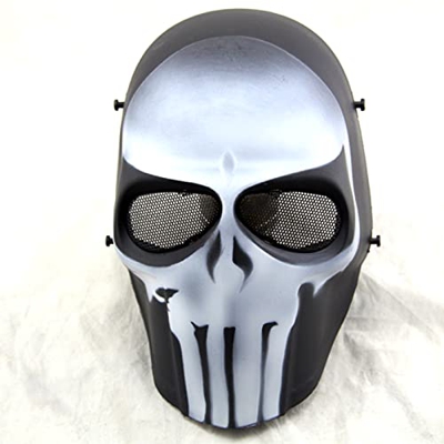 YeSbTx Ejército Salem Airsoft Paintball Cosplay Halloween Skull Mask (Color : Paintball Mask - M)