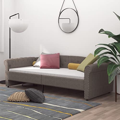 Gawany Cama de día con colchón (USB, tejido topo, 90 x 200 cm)