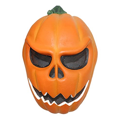 YeSbTx Fibra de Fibra de Fibra de Vidrio de la máscara de Calabaza de la máscara de Halloween de la Fiesta de la Fiesta de la Fiesta de Halloween. (Co
