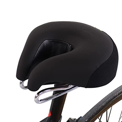 Hudhowks Sillín de bicicleta Nose Less – Sillín de bicicleta suave | Sillín sin nariz para bicicletas de carretera, accesorios de ciclismo, fuerte res
