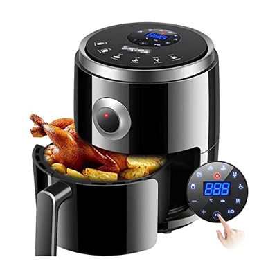 Freidora De Aire para Uso Doméstico Freidora De Aire De 3,2 L Cocina Antiadherente Sin Aceite Temporizador De 30 Minutos Y Control De Temperatura Ajus