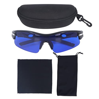 NIKOU Gafas de Ciclismo, buscador de Bolas, Gafas Deportivas, Gafas de protección Solar, portátiles con Tela para Gafas y Bolsa de Almacenamiento, ade