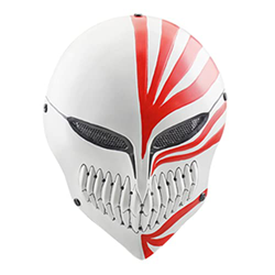 YeSbTx Bleach Kurosaki Airsoft Mask Halloween Party Cosplay Mask Mask Props (Color : White - Red) características