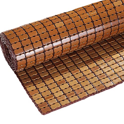 Colchón de Verano Colchonetas Frescas para Dormir Enfriamiento Rápido en Hogar Alfombra Seda Hielo para Una Cama Doble Individual,Brown-180 * 200CM