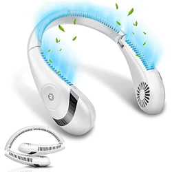 Ventilador de cuello personal sin hojas de 5000 mAh, ventilador de cuello colgante recargable, ventilador pequeño portátil de tres velocidades adecuad características