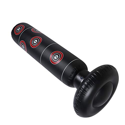DOJR Saco de Boxeo Inflable, Saco de Kickboxing, Plegable para Niños Adultos