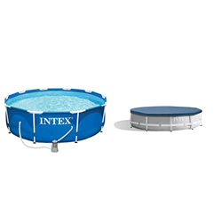 10Ft X 30In Metal Frame Pool Set + 28030 - Cobertor Piscina Metalica Metal Prisma Frame 305 cm, Color Azul Marino características